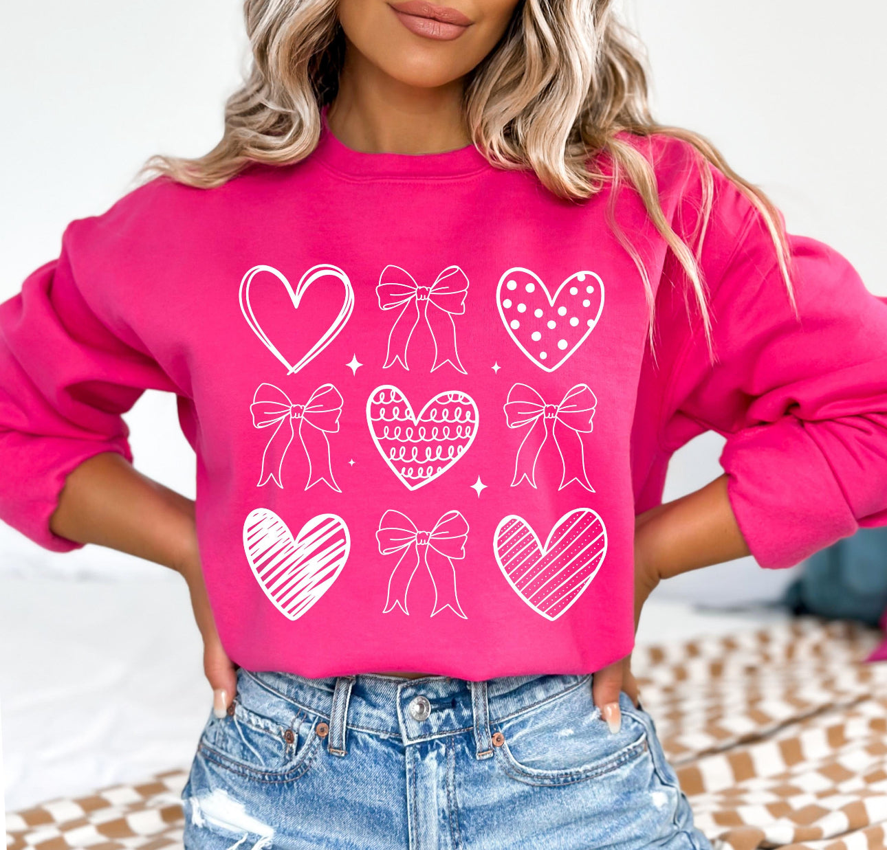 Simple Bow Heart (adult) Tee