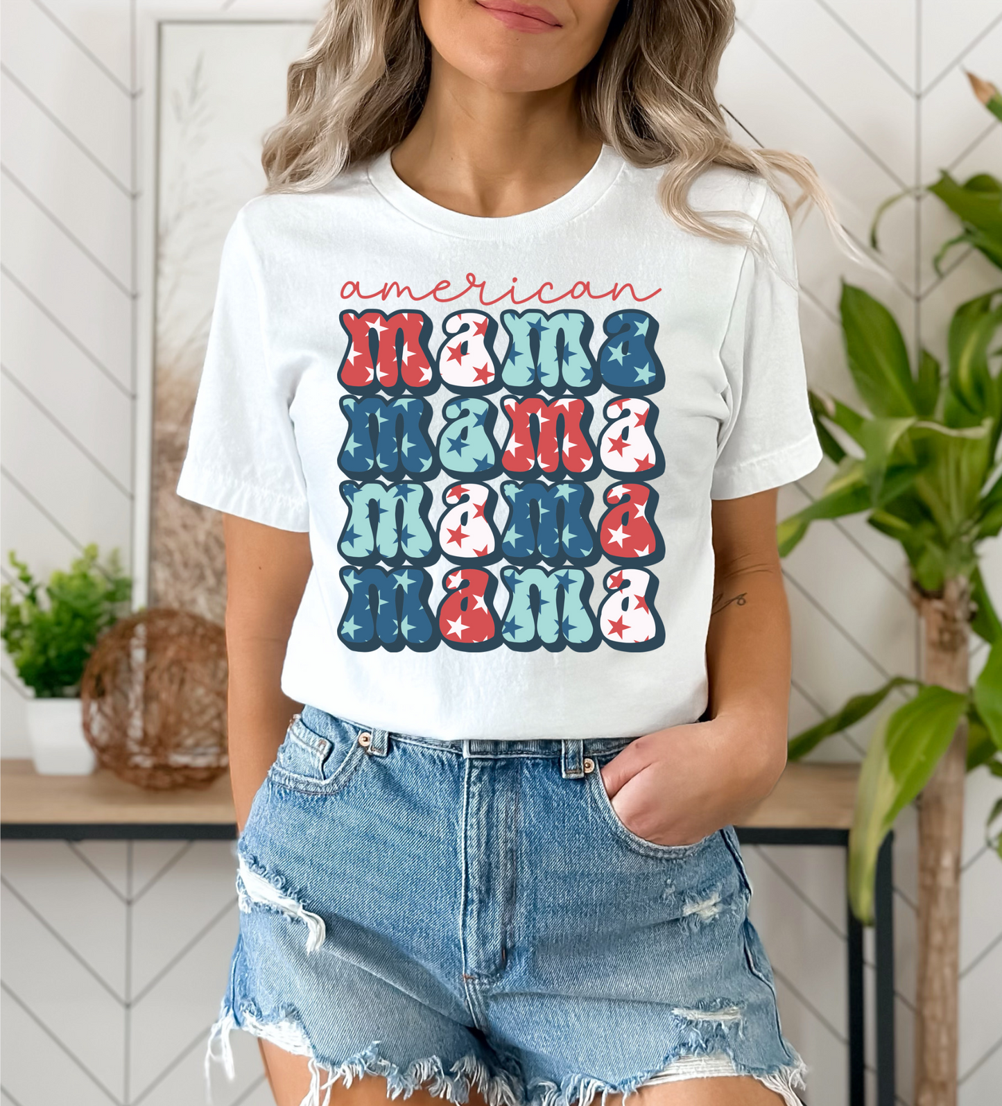 American Mama Repeating (adult) Tee