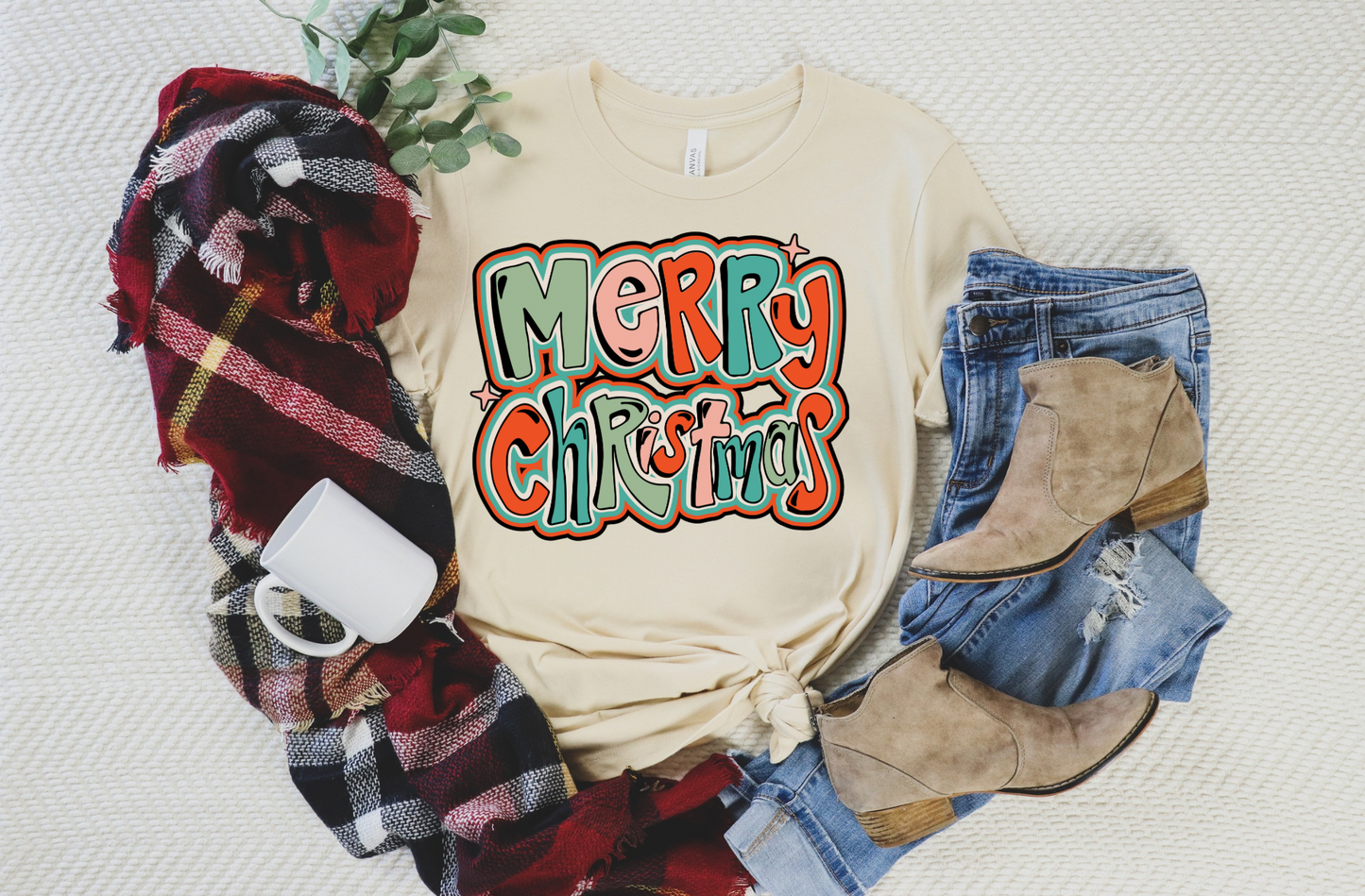 Retro Merry Christmas KIDS Tee