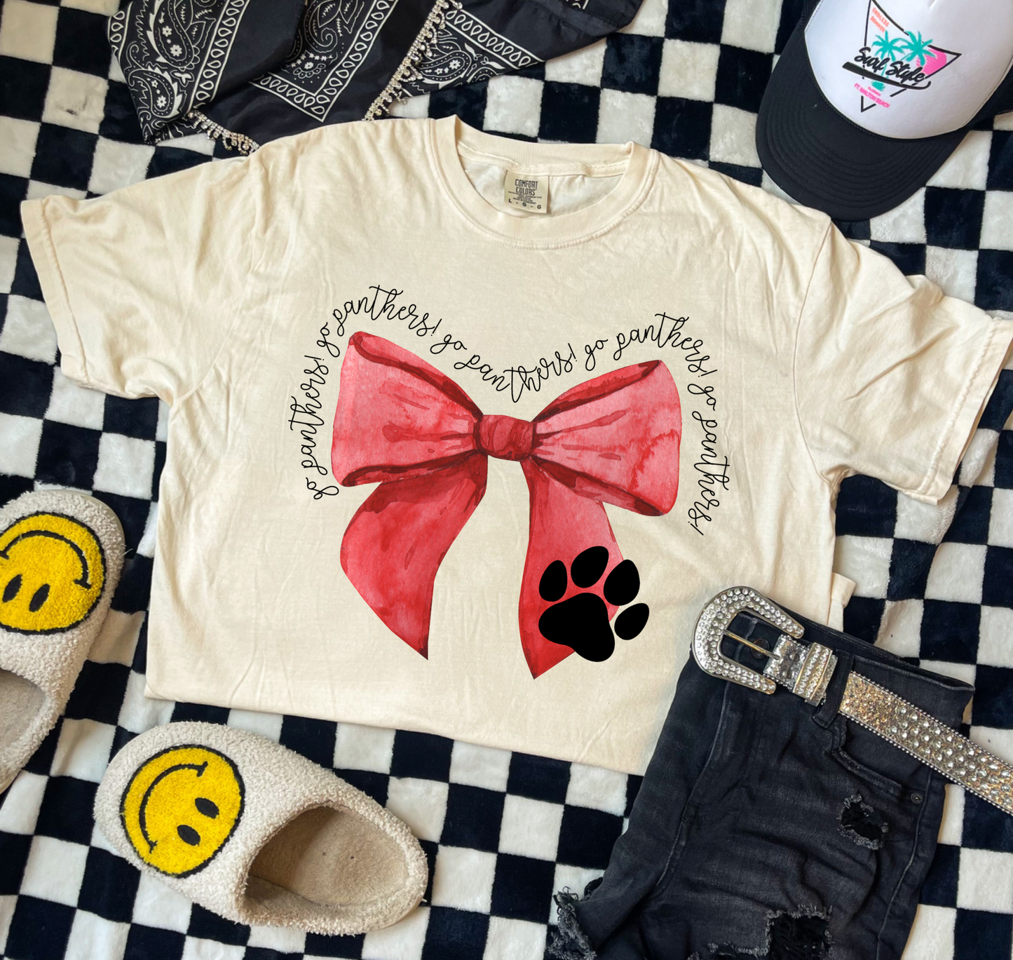 Panther Bow Kids Tee