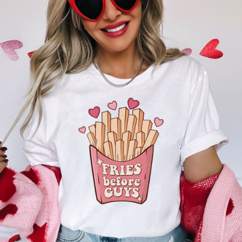 Fries Before Guys Kids Tee