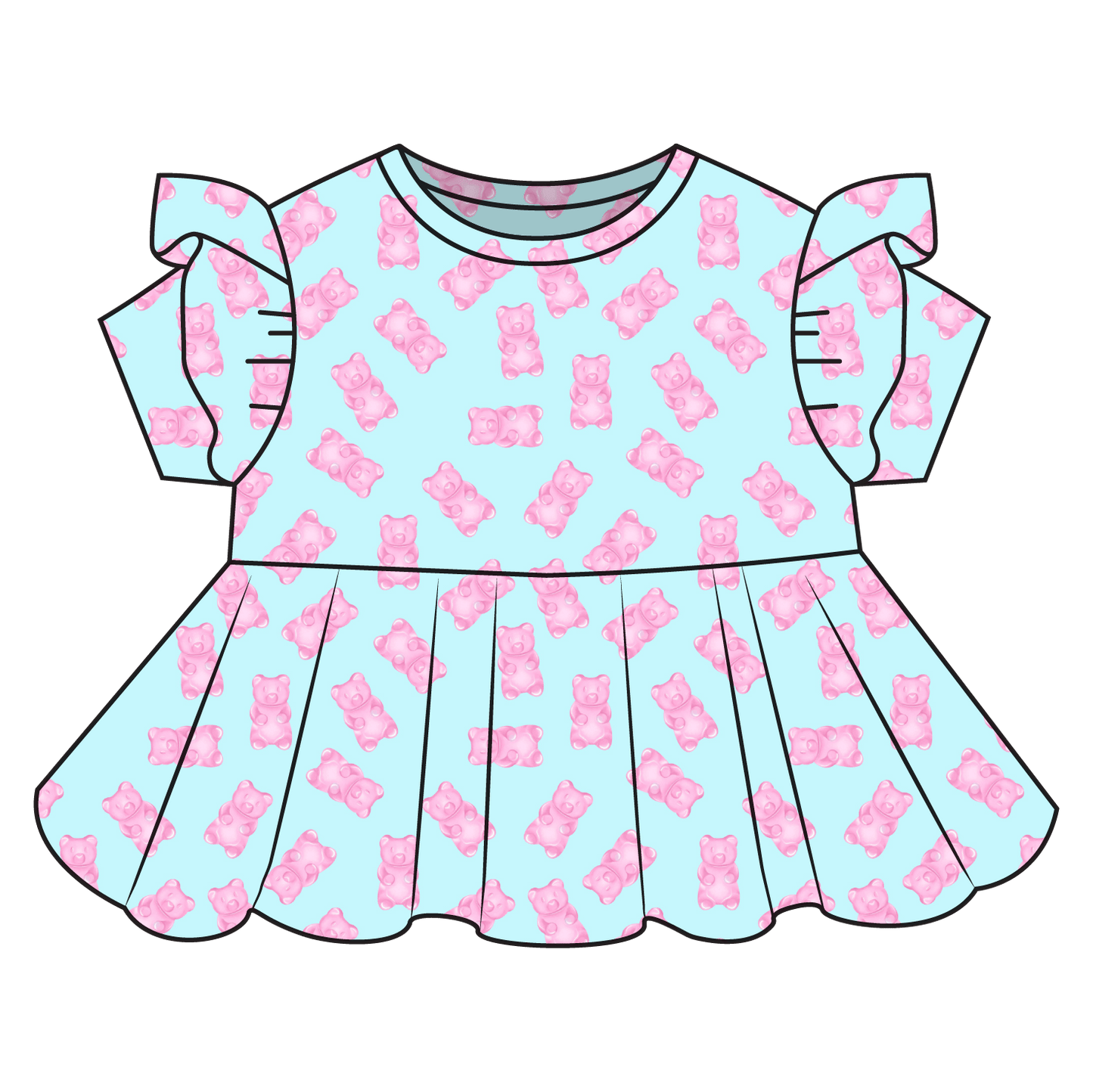 Addison Bamboo Peplum + Bummie Set