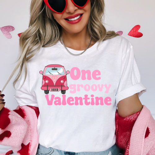 One Groovy Valentine (adult) Tee