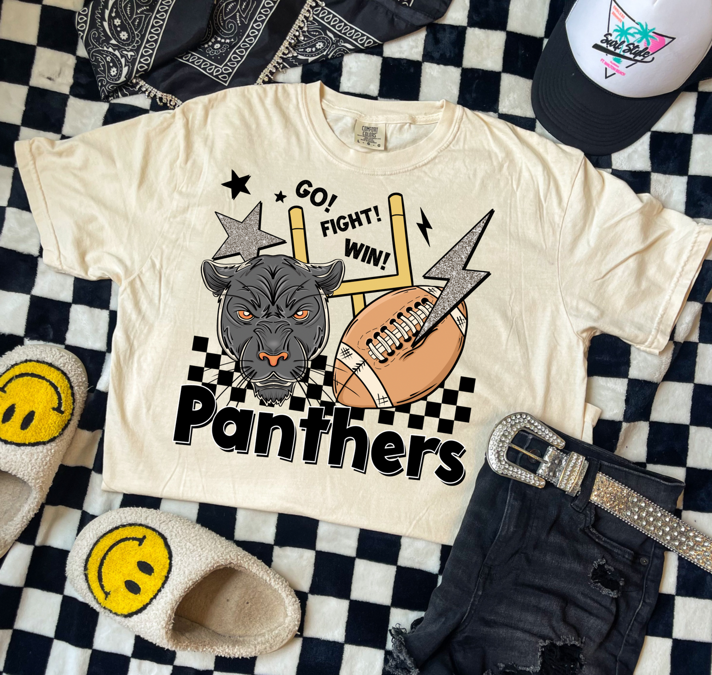 Go Fight Win Panthers Kids Tee