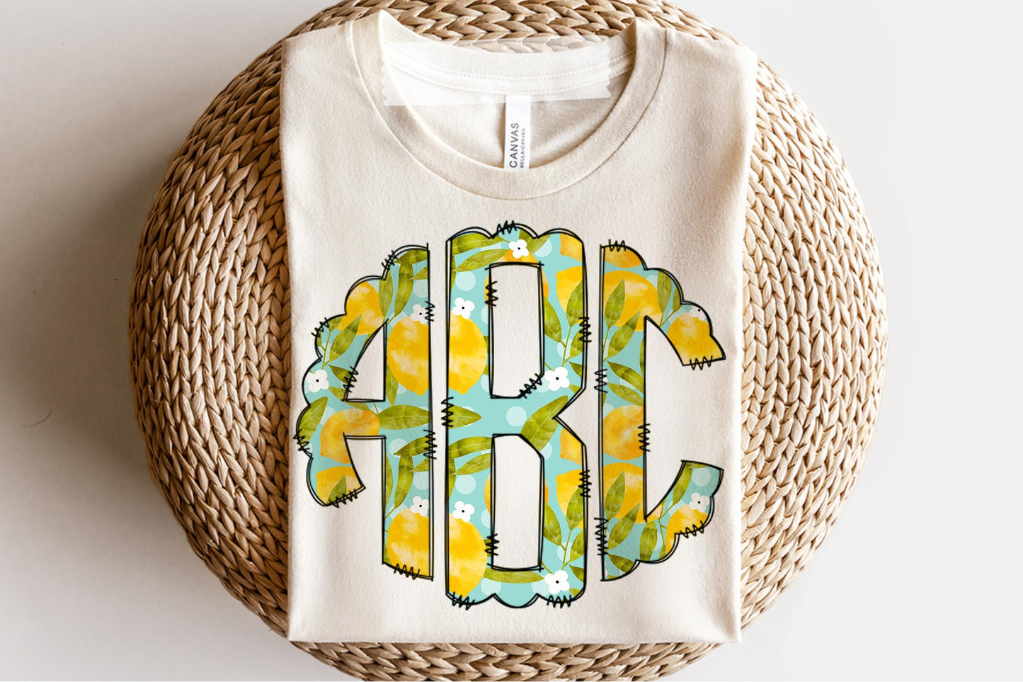 Lemon Monogram Kids Tee