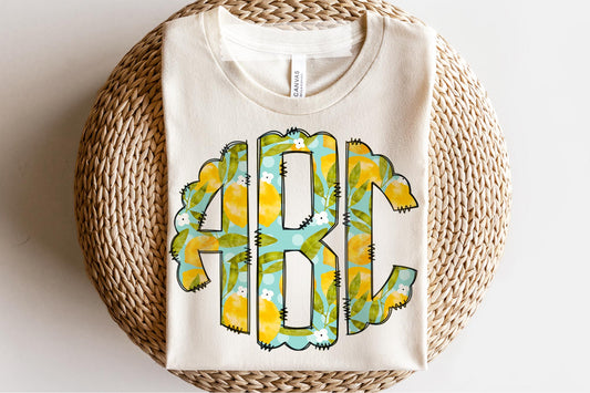 Lemon Monogram Tee ADULT