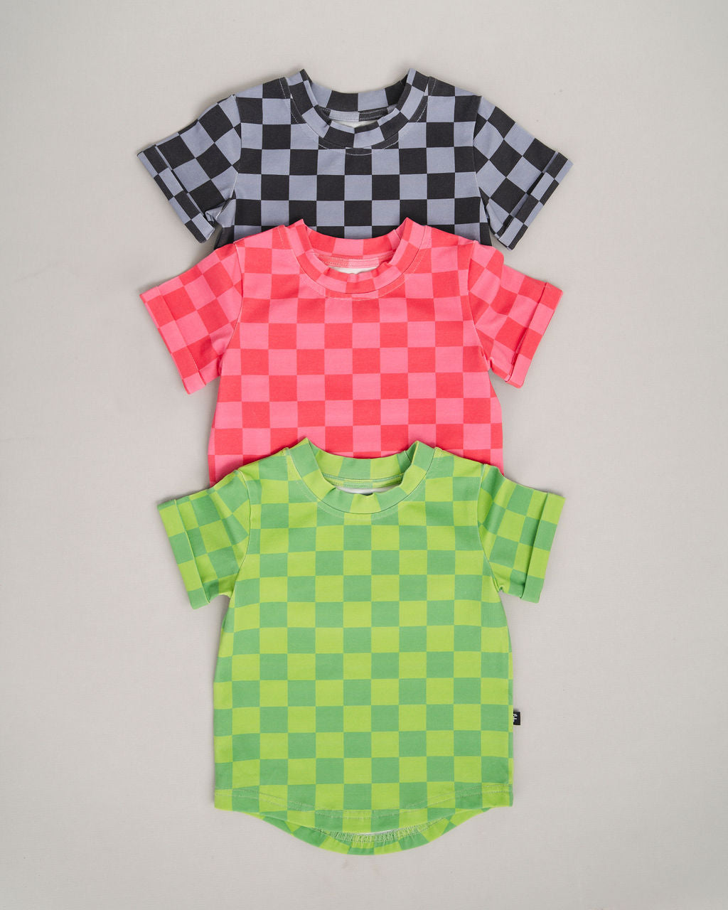 Lime Checkers Kids Tee