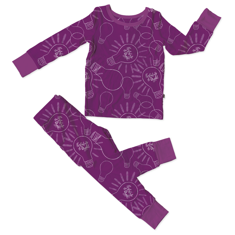 Dylan Purple Bamboo 2-Piece Long Sleeve Set