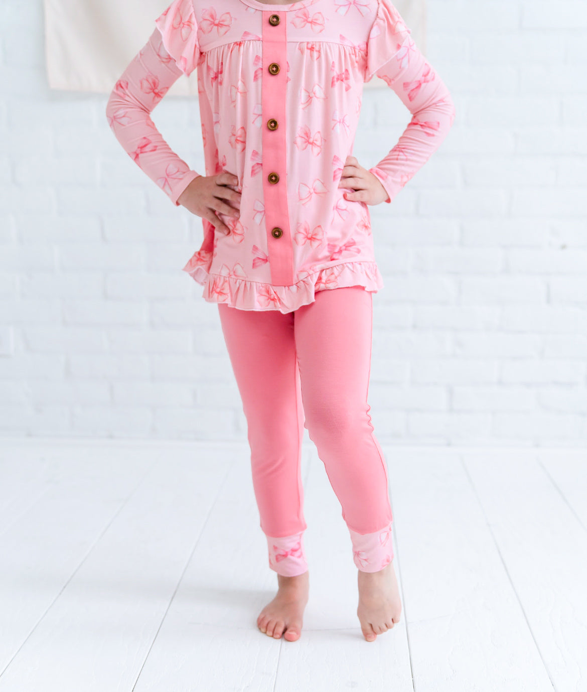 Carmen Bamboo Long Sleeve Peplum + Legging Set