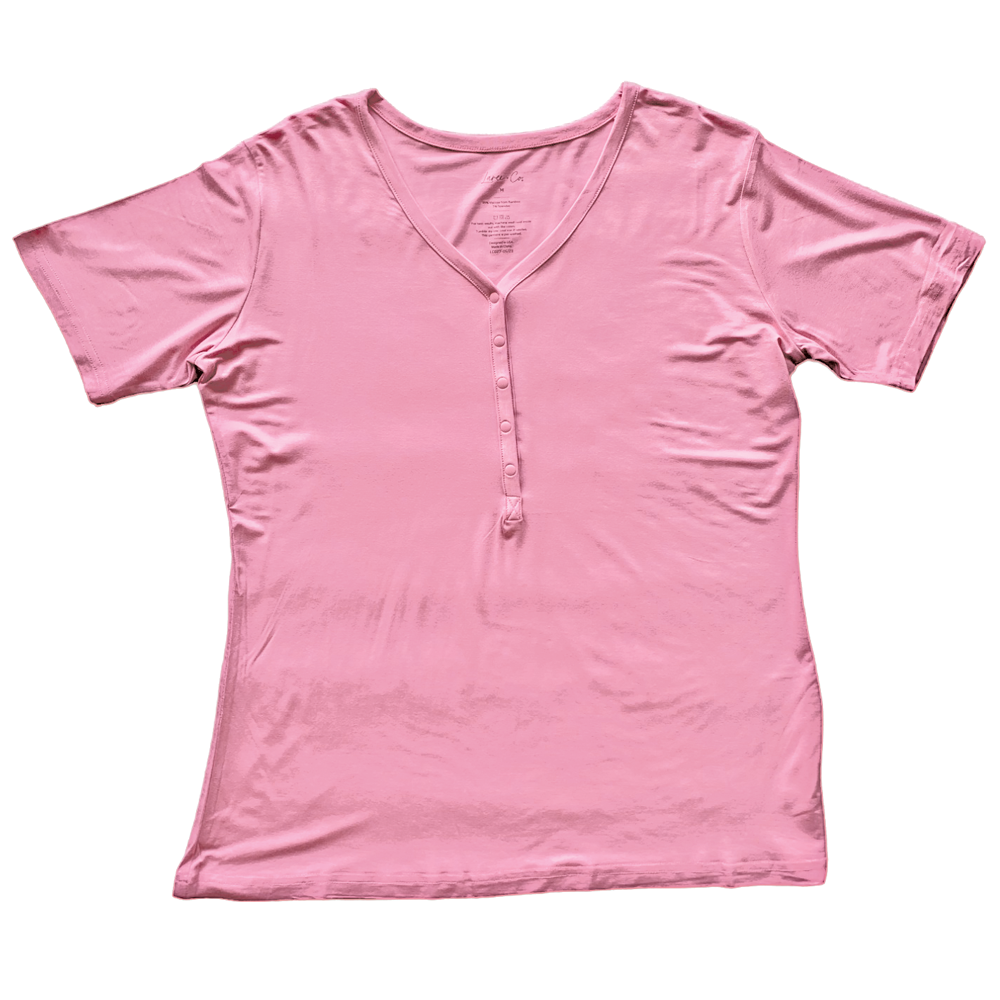 Ezrah Pink Bamboo Women's Lounge Top