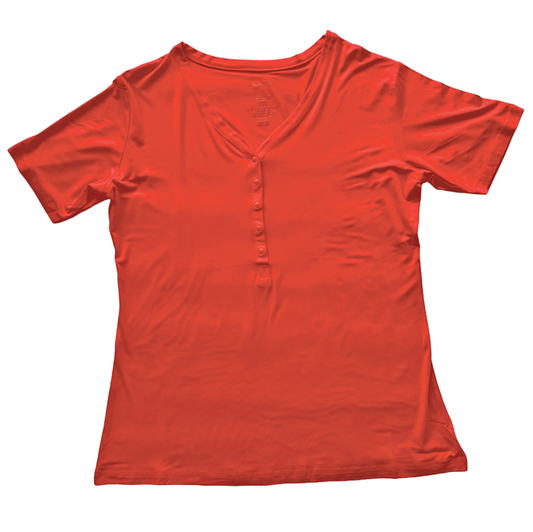 Ezrah Red Bamboo Women's Lounge Top