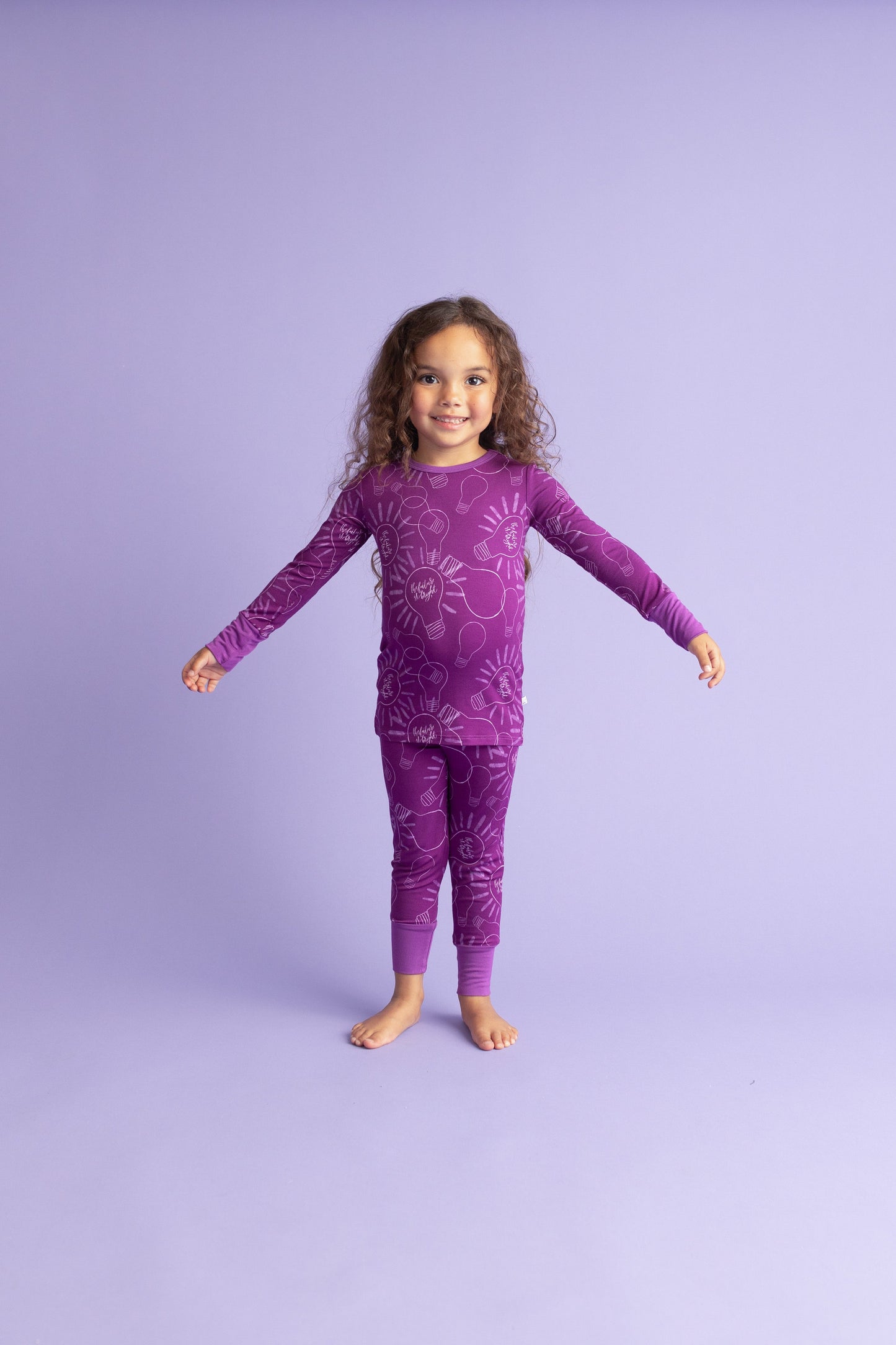 Dylan Purple Bamboo 2-Piece Long Sleeve Set