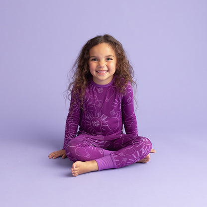 Dylan Purple Bamboo 2-Piece Long Sleeve Set