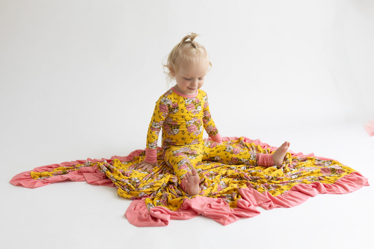 Brinley Bamboo Ruffle Toddler Blanket