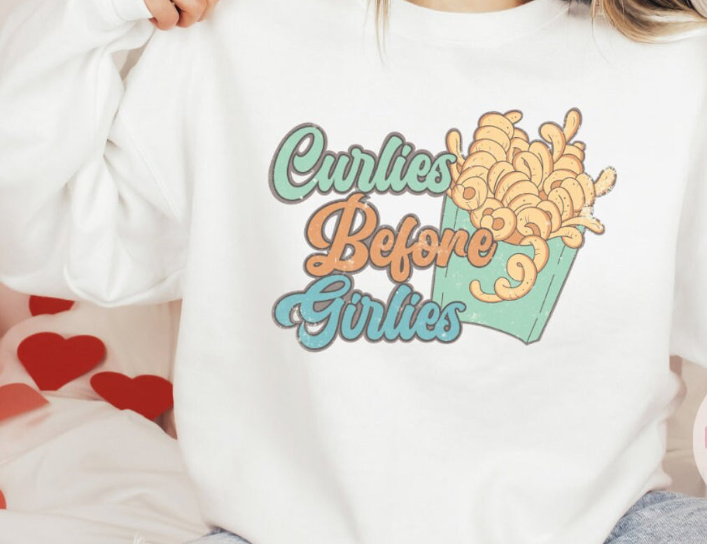 Curlies Before Girlies Kids Tee
