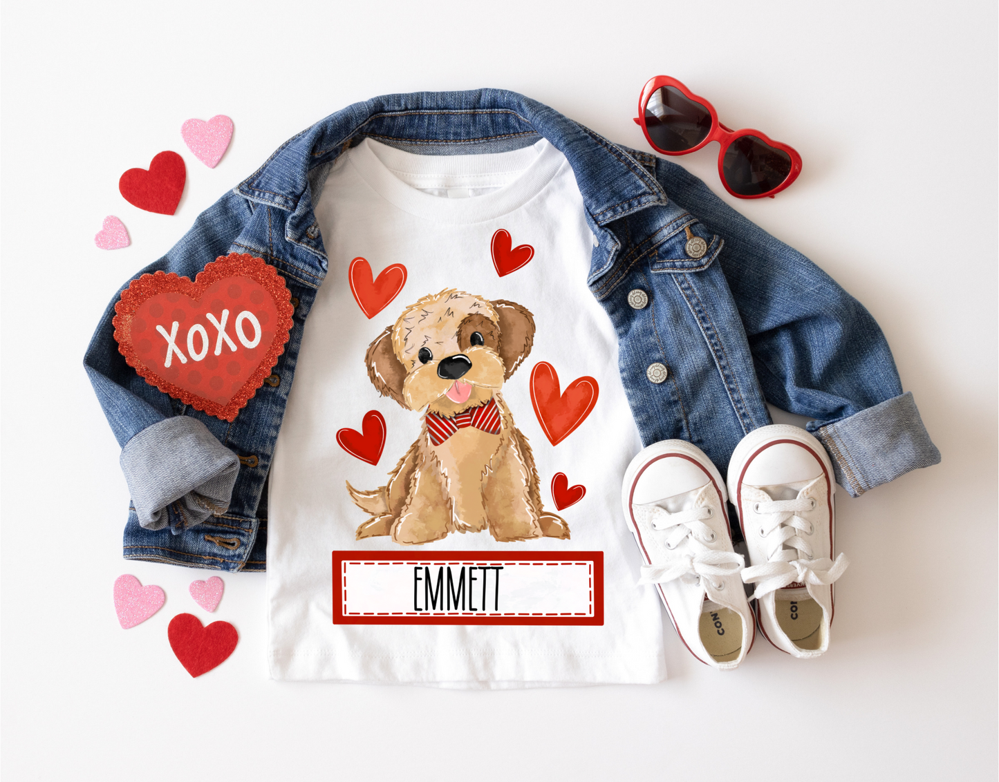 Personalized Valentine BOY Dog (adult) Tee