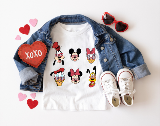Heart Eyed Characters Kids Tee