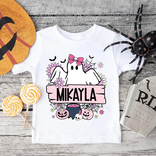 Personalized Girl Ghost Kids Tee