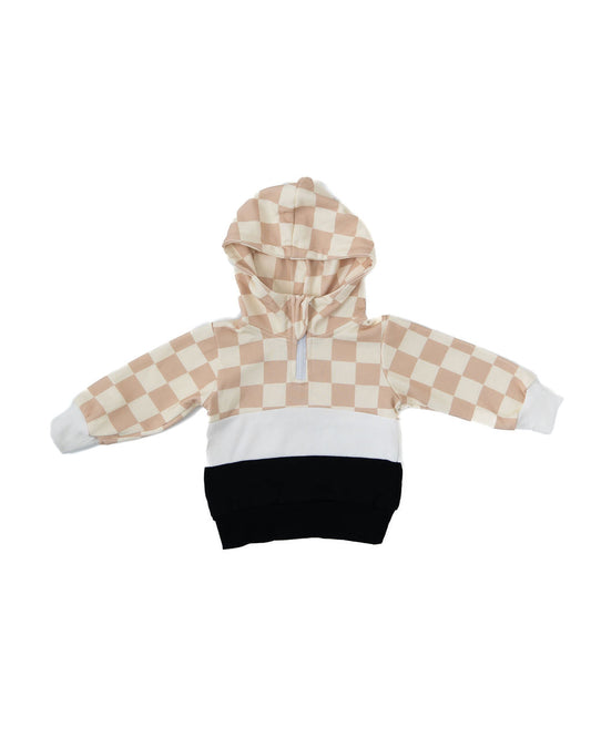 Checker Color Block Kids Hoodie