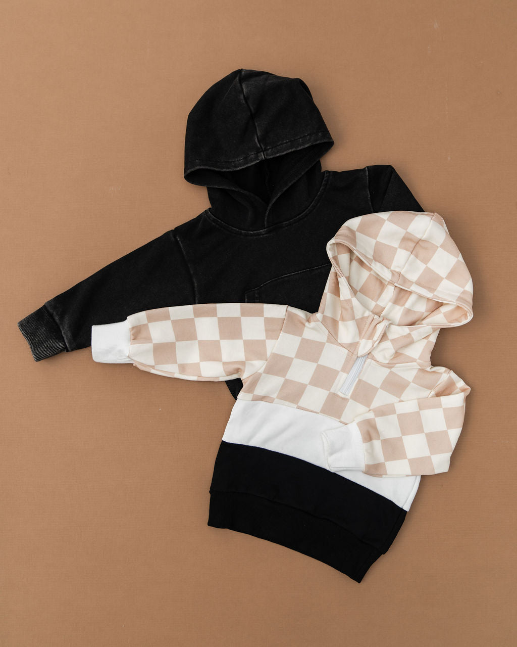 Checker Color Block Kids Hoodie