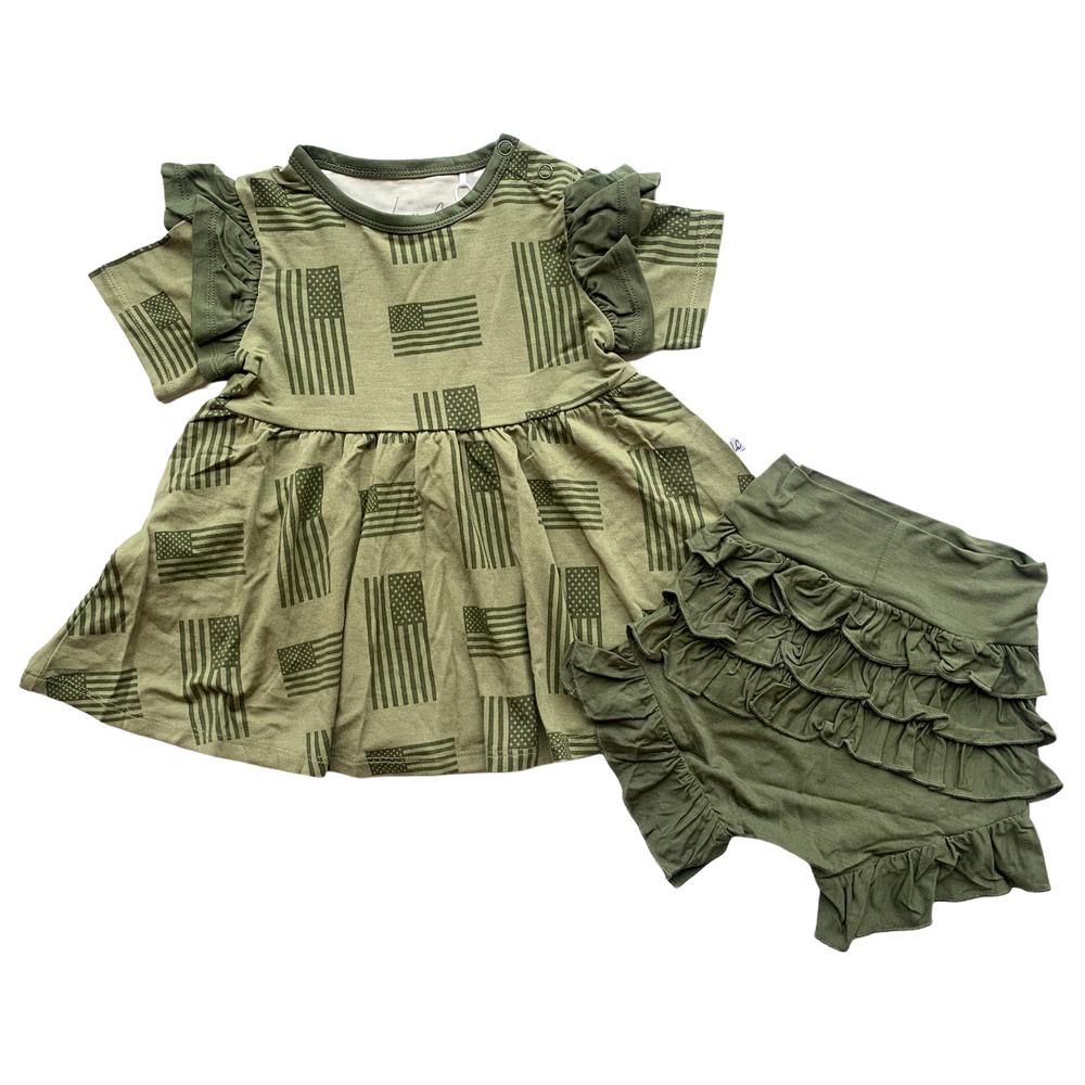 Kolton Bamboo Peplum + Bummie Set