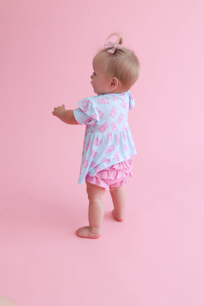 Addison Bamboo Peplum + Bummie Set