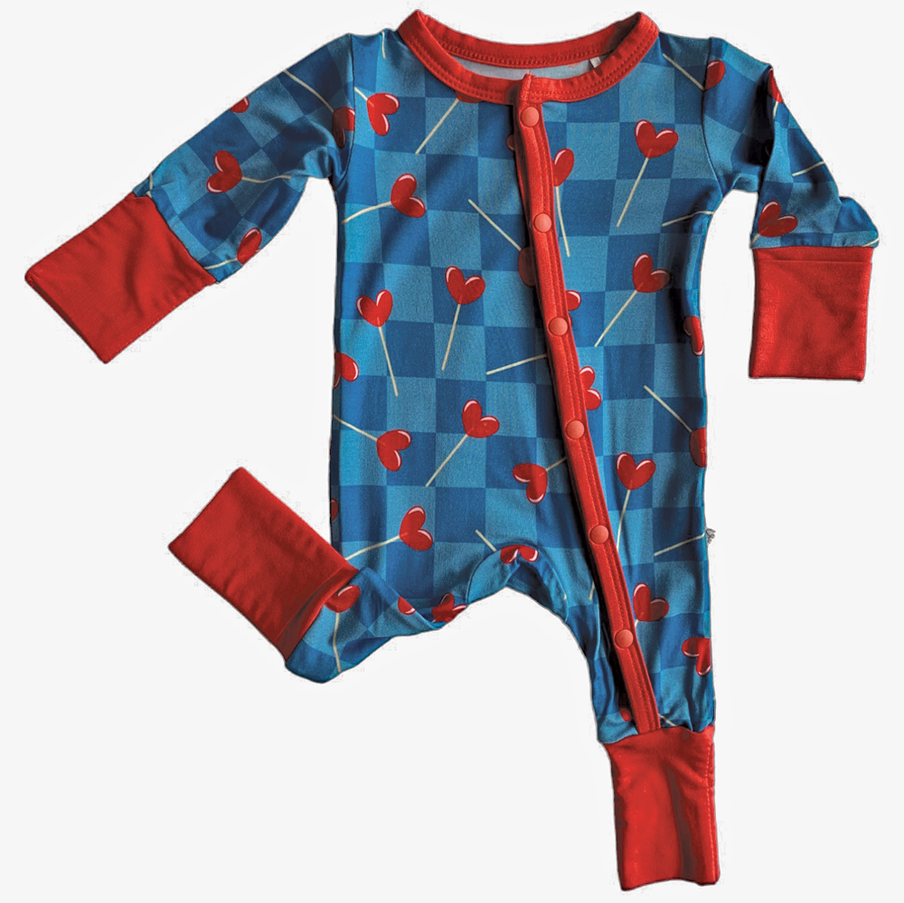 Lincoln Lollies Bamboo Convertible Footie