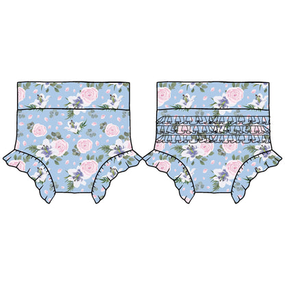 Lillian Floral Bamboo Ruffle Bummies