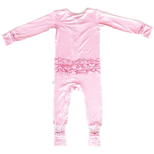 Lillian Pink Bamboo Convertible Snap Footie