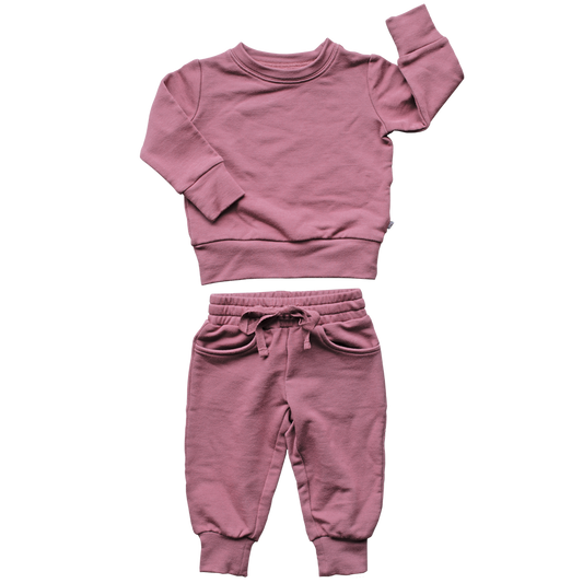 Mauve Wood Luxe Jogger Set