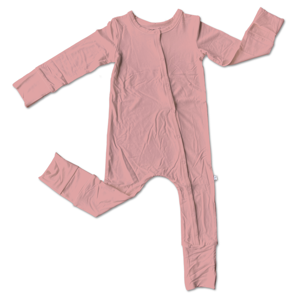 Mauve Bamboo Convertible Snap Footie