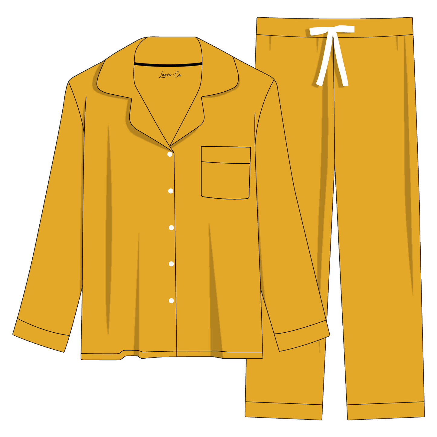 Mustard Bamboo Women's Luxe Lounge Set