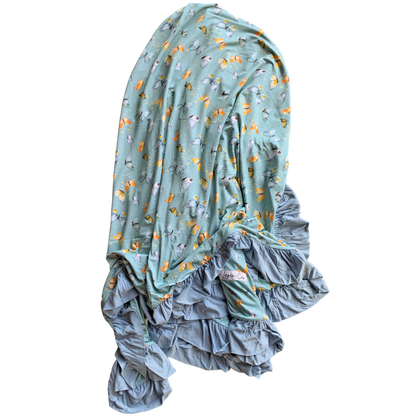 Parvana Bamboo Ruffle Toddler Blanket