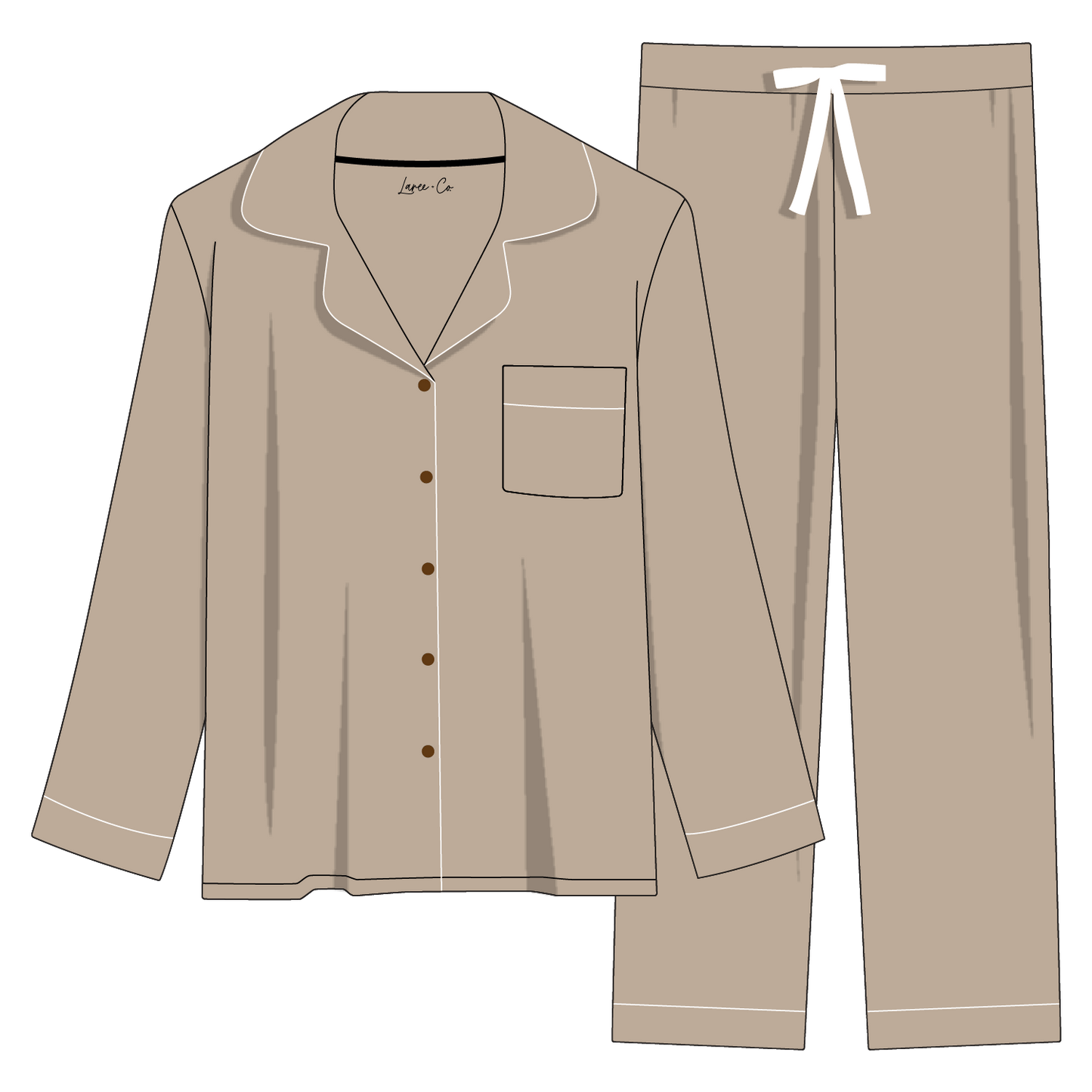 Taupe Bamboo Women's Luxe Lounge Set