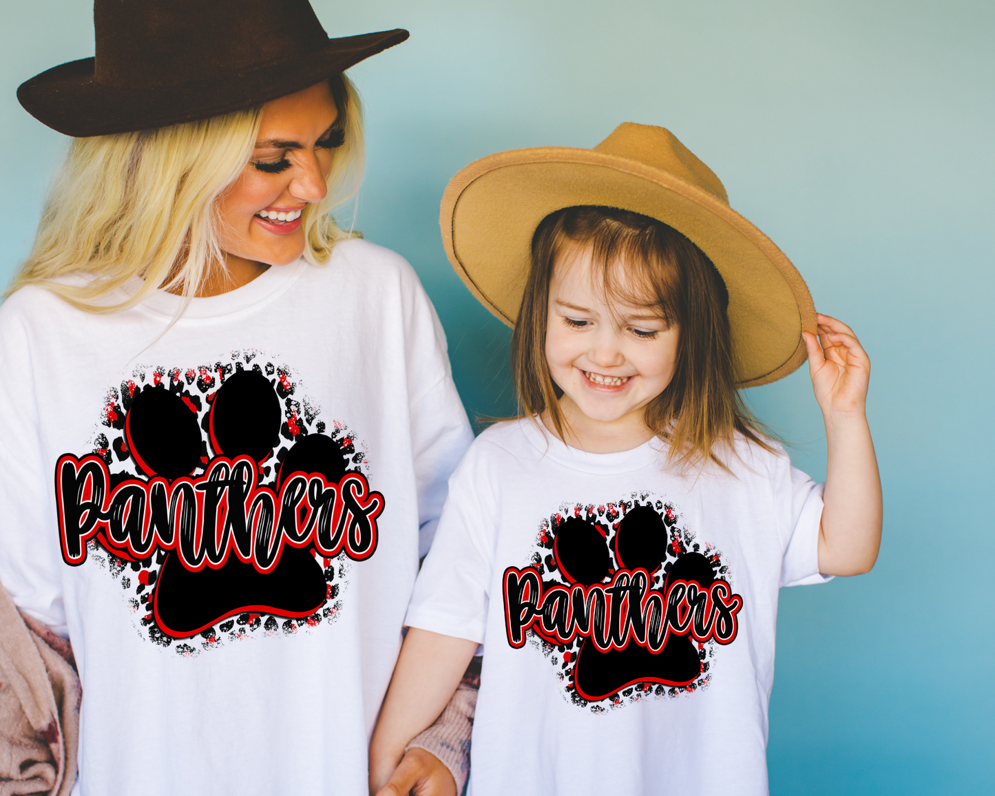 Red & Black Panthers Kids Tee