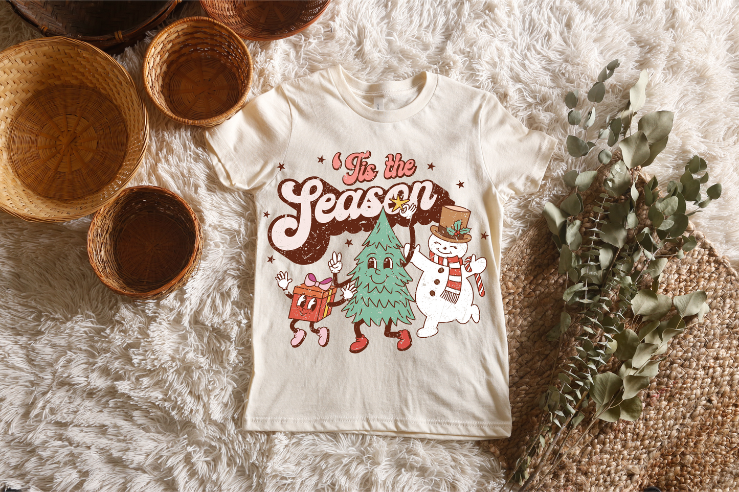 Tis The Season Snowman ADULT Tee