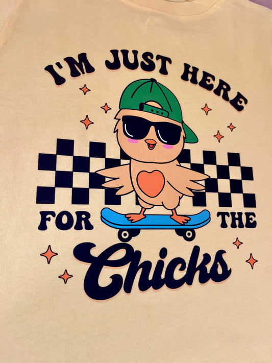 Here For The Chicks Kids Tee