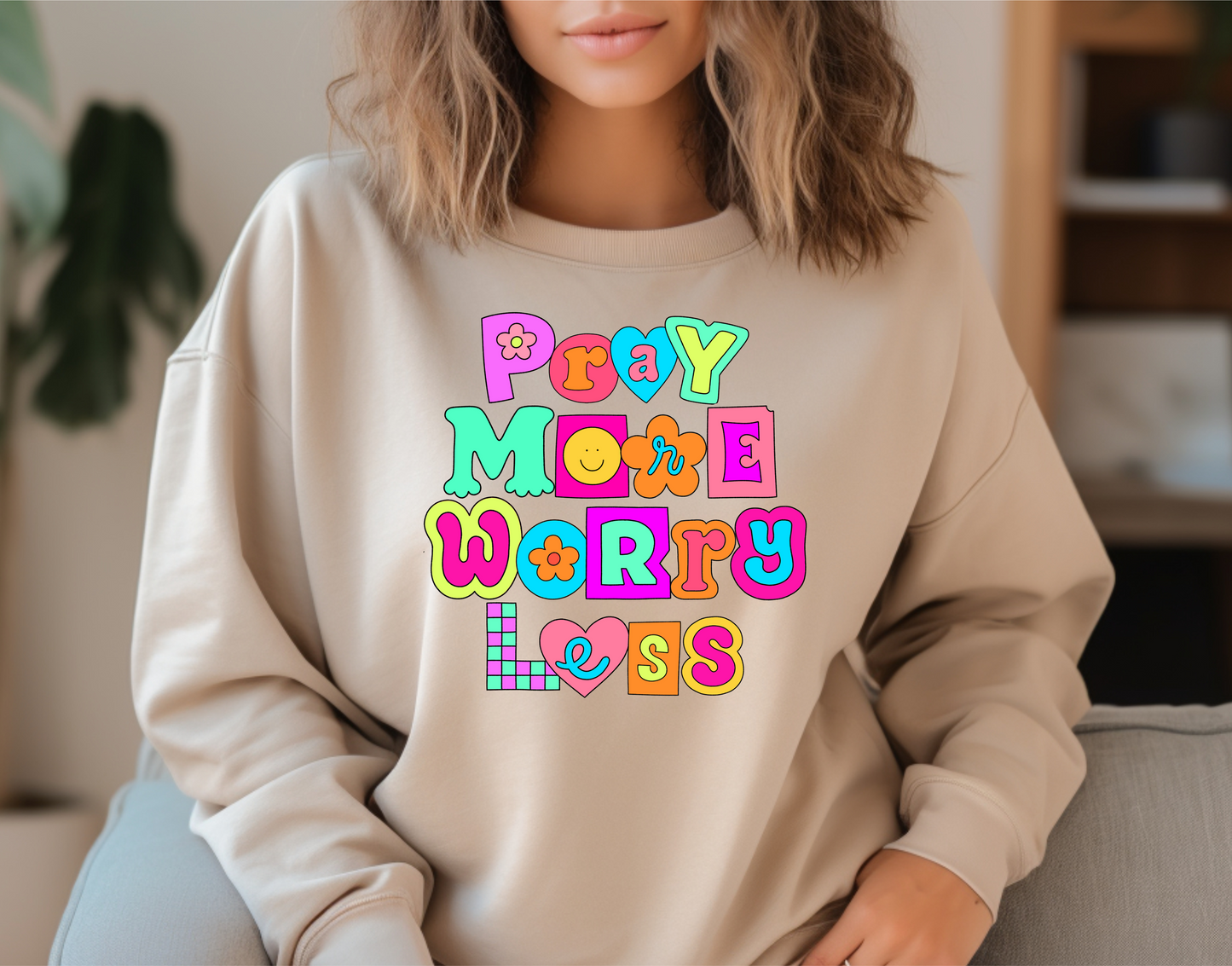 Pray More Worry Less (adult) Tee