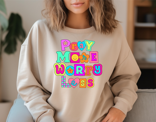 Pray More Worry Less (adult) Tee