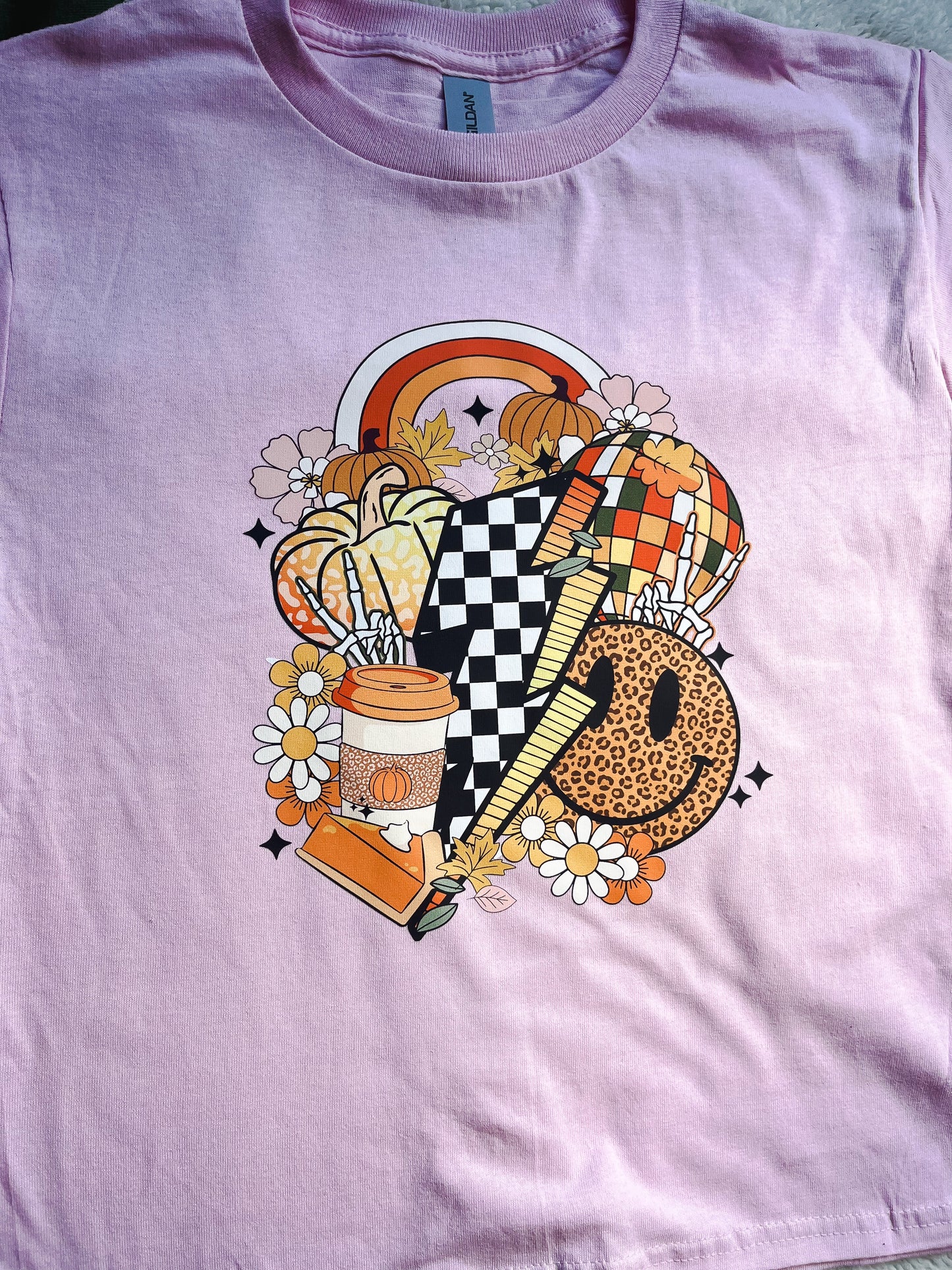 Retro Fall Collage Kids Tee