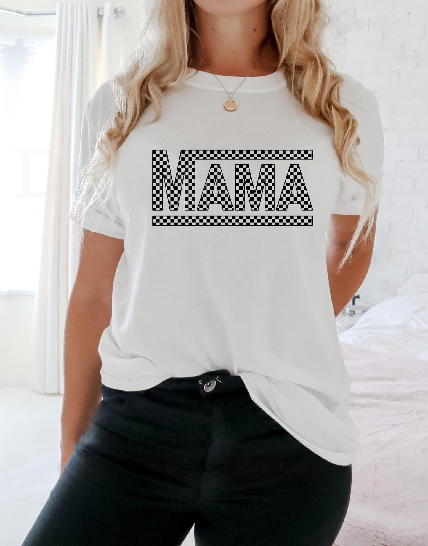 Mama Checkered Check (adult) Tee