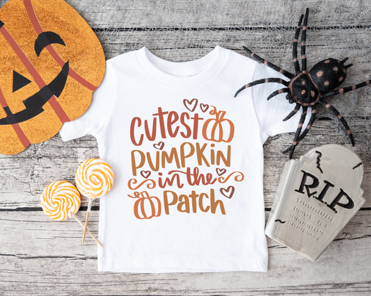 Cutest Pumpkin In The Patch Kids Tee