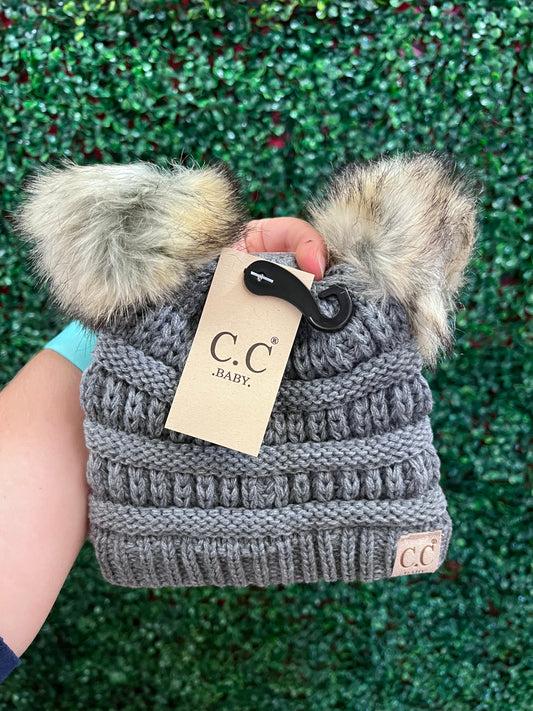 C.C. Beanie W/ Poms Infant