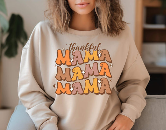 Thankful Mama Repeating Adult Tee