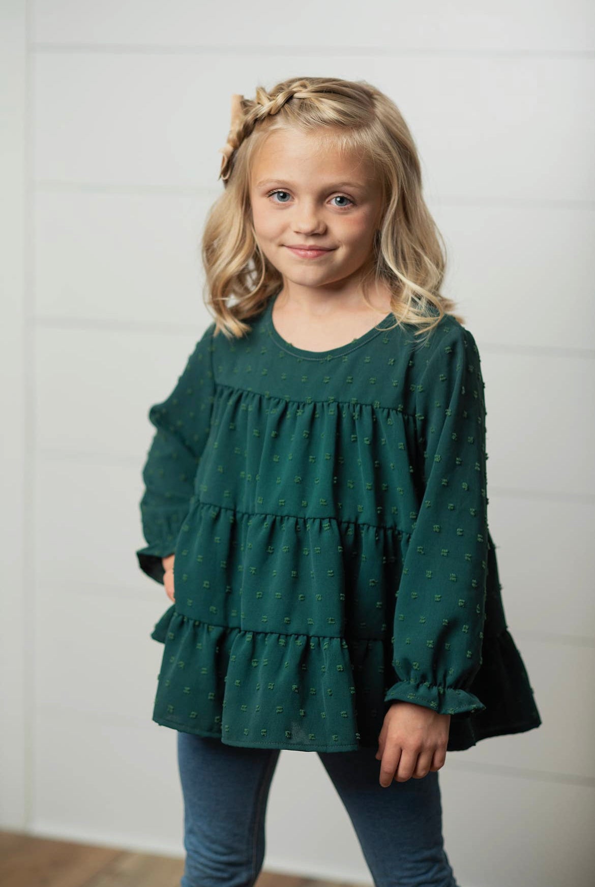 Tiered Dot Ruffle Top