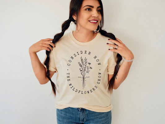 Consider How The Wildflowers Grow Kids Tee