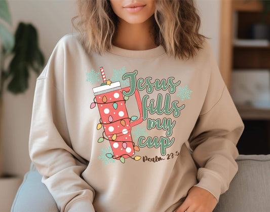 Jesus Fills My Cup Christmas ADULT Tee