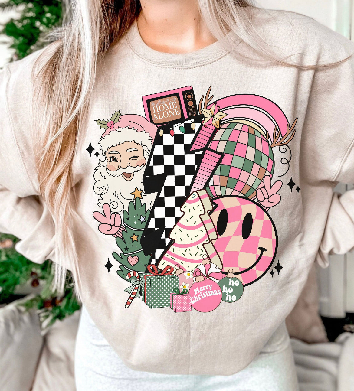 Retro Christmas Collage KIDS Tee