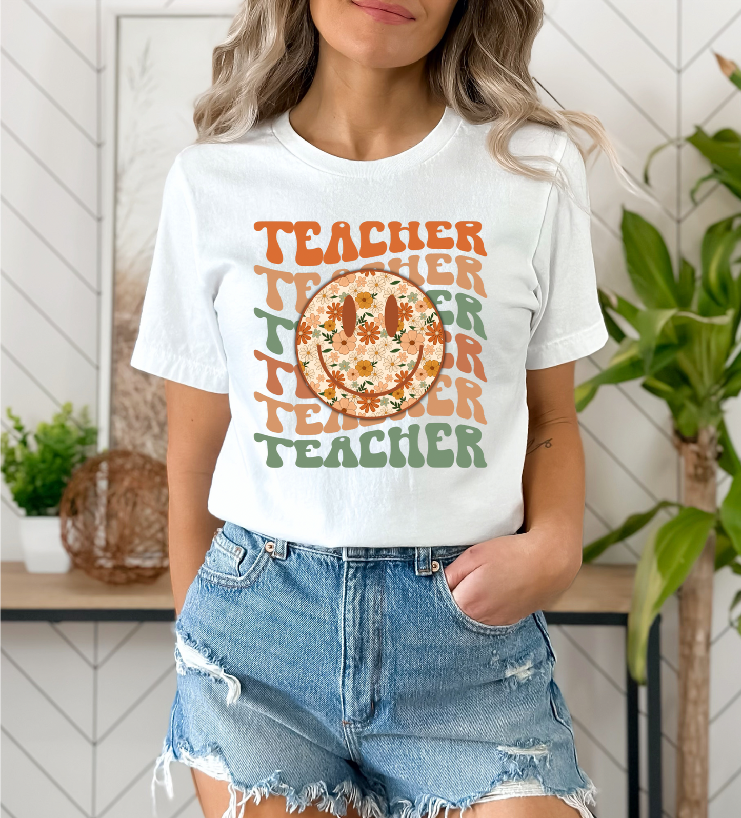 Teacher Floral Repeating