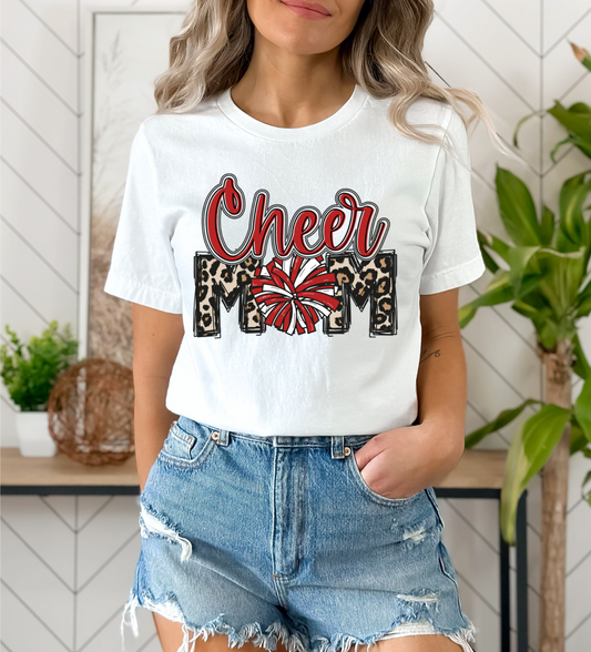 Cheer Mom Pom Pom Tee